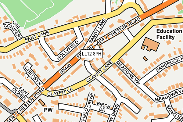 LL12 8PH map - OS OpenMap – Local (Ordnance Survey)