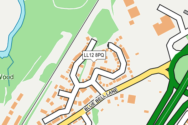 LL12 8PQ map - OS OpenMap – Local (Ordnance Survey)