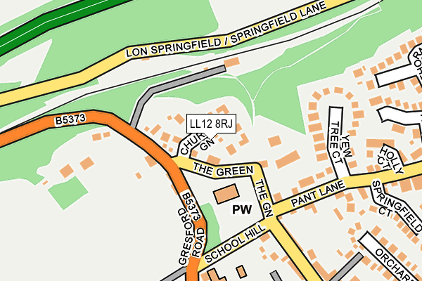 LL12 8RJ map - OS OpenMap – Local (Ordnance Survey)