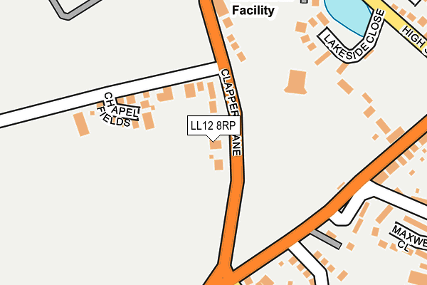 LL12 8RP map - OS OpenMap – Local (Ordnance Survey)