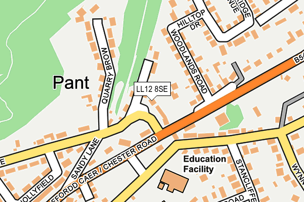 LL12 8SE map - OS OpenMap – Local (Ordnance Survey)