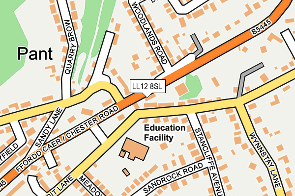 LL12 8SL map - OS OpenMap – Local (Ordnance Survey)