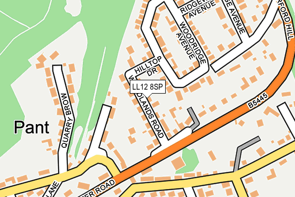 LL12 8SP map - OS OpenMap – Local (Ordnance Survey)
