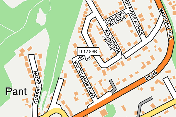 LL12 8SR map - OS OpenMap – Local (Ordnance Survey)