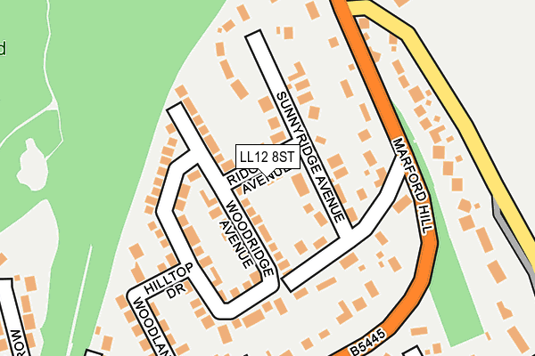 LL12 8ST map - OS OpenMap – Local (Ordnance Survey)