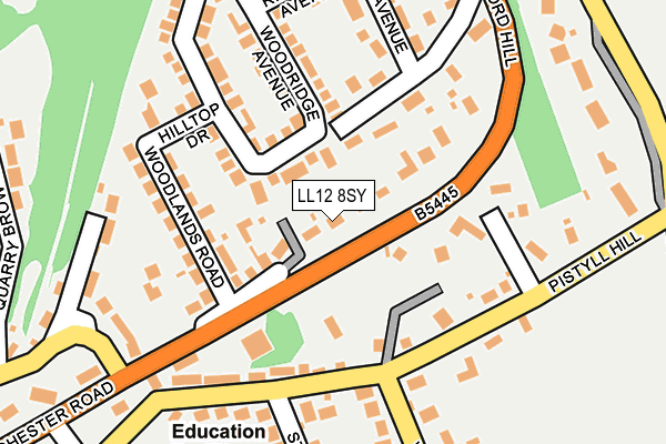 LL12 8SY map - OS OpenMap – Local (Ordnance Survey)