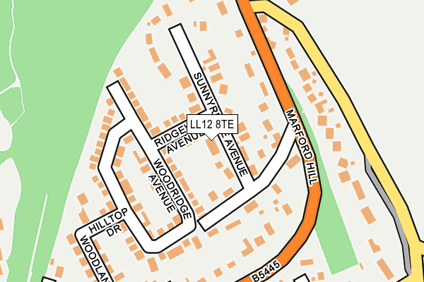 LL12 8TE map - OS OpenMap – Local (Ordnance Survey)