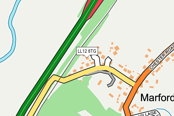LL12 8TG map - OS OpenMap – Local (Ordnance Survey)