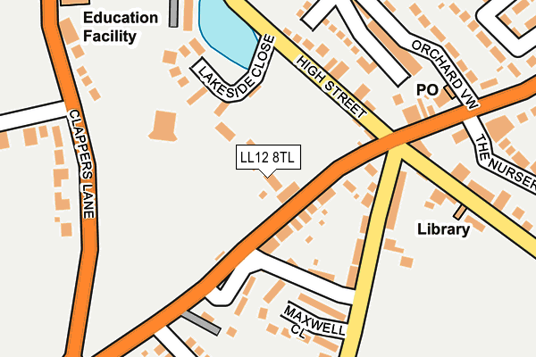 LL12 8TL map - OS OpenMap – Local (Ordnance Survey)