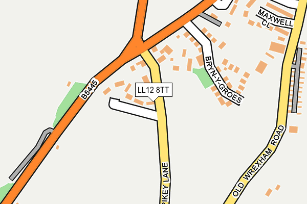 LL12 8TT map - OS OpenMap – Local (Ordnance Survey)