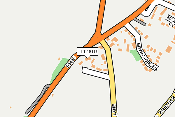 LL12 8TU map - OS OpenMap – Local (Ordnance Survey)