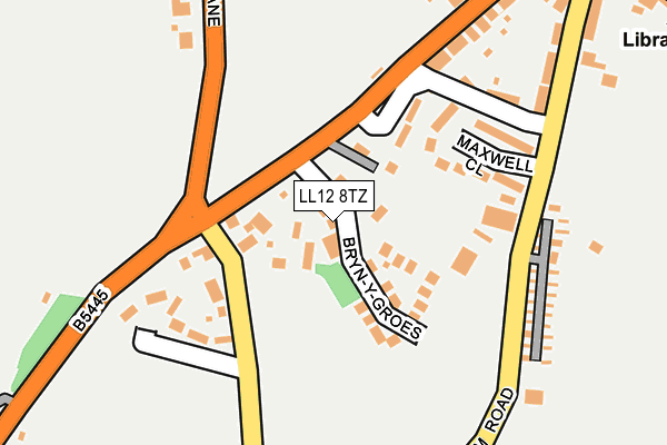 LL12 8TZ map - OS OpenMap – Local (Ordnance Survey)