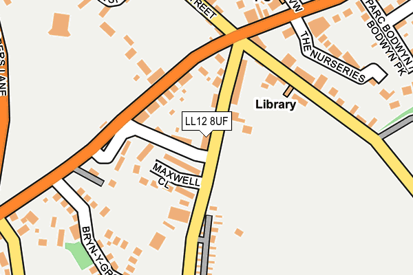 LL12 8UF map - OS OpenMap – Local (Ordnance Survey)