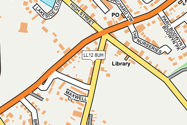 LL12 8UH map - OS OpenMap – Local (Ordnance Survey)