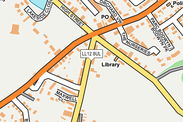 LL12 8UL map - OS OpenMap – Local (Ordnance Survey)