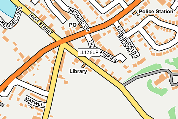 LL12 8UP map - OS OpenMap – Local (Ordnance Survey)