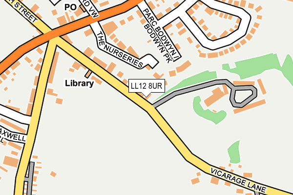 LL12 8UR map - OS OpenMap – Local (Ordnance Survey)