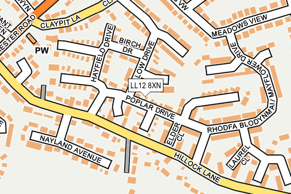 LL12 8XN map - OS OpenMap – Local (Ordnance Survey)