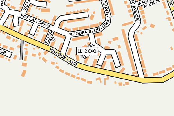 LL12 8XQ map - OS OpenMap – Local (Ordnance Survey)
