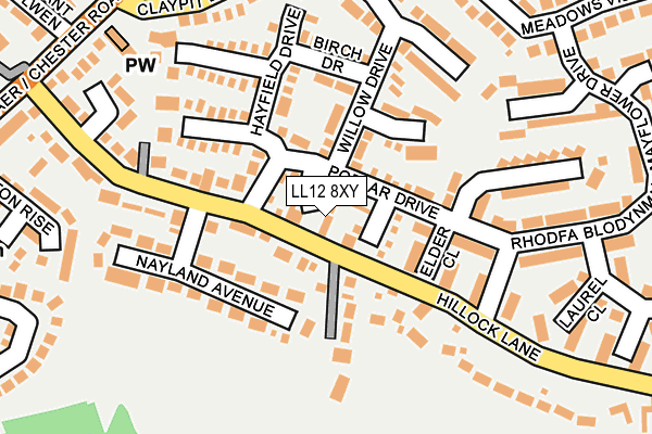 LL12 8XY map - OS OpenMap – Local (Ordnance Survey)