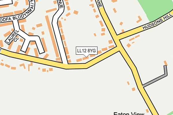 LL12 8YG map - OS OpenMap – Local (Ordnance Survey)