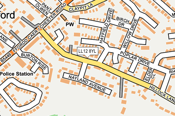 LL12 8YL map - OS OpenMap – Local (Ordnance Survey)