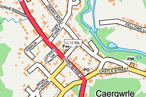 LL12 9AL map - OS OpenMap – Local (Ordnance Survey)