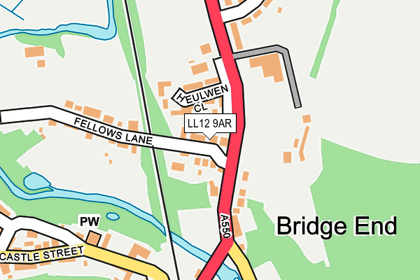 LL12 9AR map - OS OpenMap – Local (Ordnance Survey)