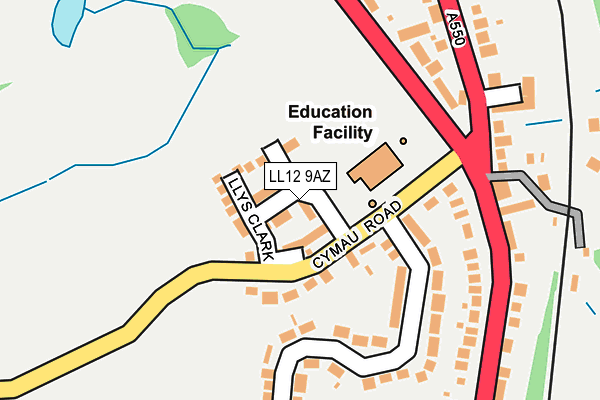LL12 9AZ map - OS OpenMap – Local (Ordnance Survey)