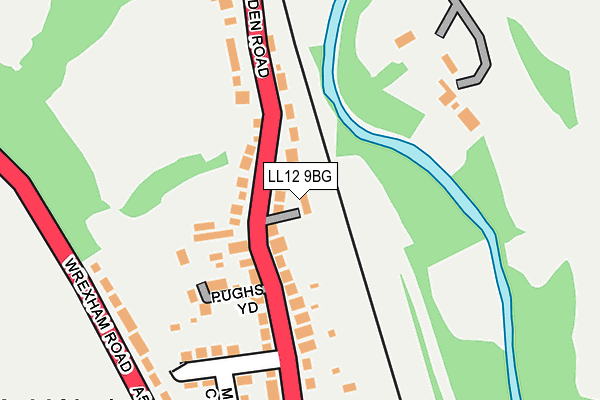 LL12 9BG map - OS OpenMap – Local (Ordnance Survey)