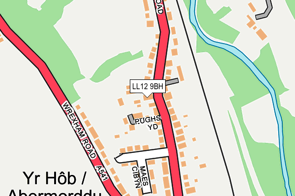 LL12 9BH map - OS OpenMap – Local (Ordnance Survey)