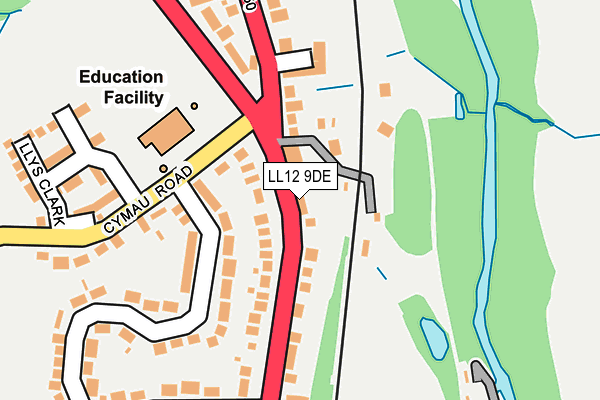 LL12 9DE map - OS OpenMap – Local (Ordnance Survey)