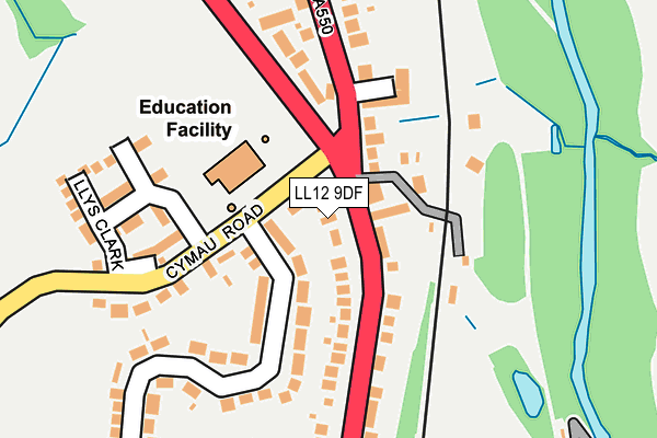 LL12 9DF map - OS OpenMap – Local (Ordnance Survey)