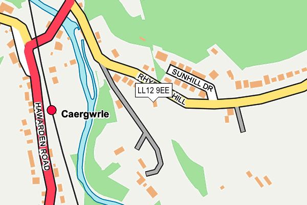 LL12 9EE map - OS OpenMap – Local (Ordnance Survey)