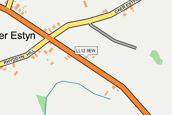 LL12 9EW map - OS OpenMap – Local (Ordnance Survey)