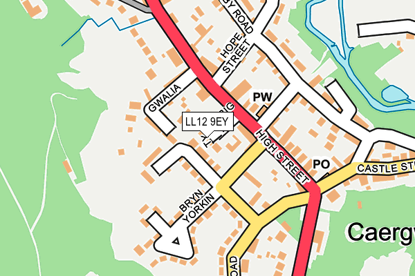 LL12 9EY map - OS OpenMap – Local (Ordnance Survey)