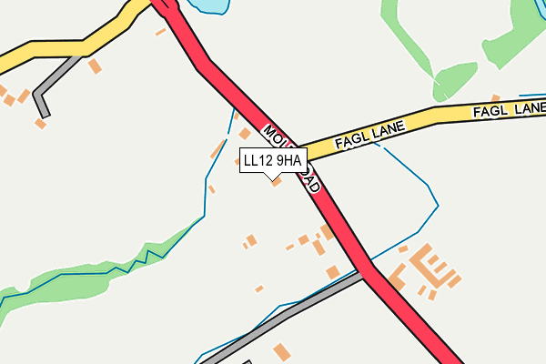 LL12 9HA map - OS OpenMap – Local (Ordnance Survey)
