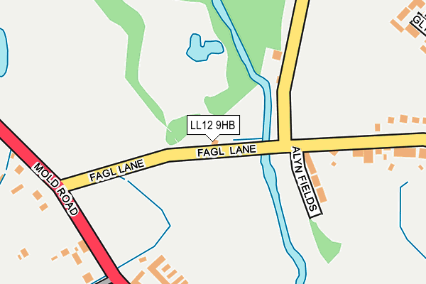 LL12 9HB map - OS OpenMap – Local (Ordnance Survey)