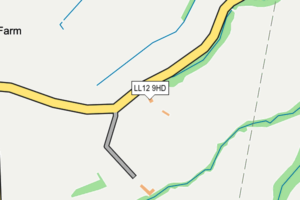 LL12 9HD map - OS OpenMap – Local (Ordnance Survey)