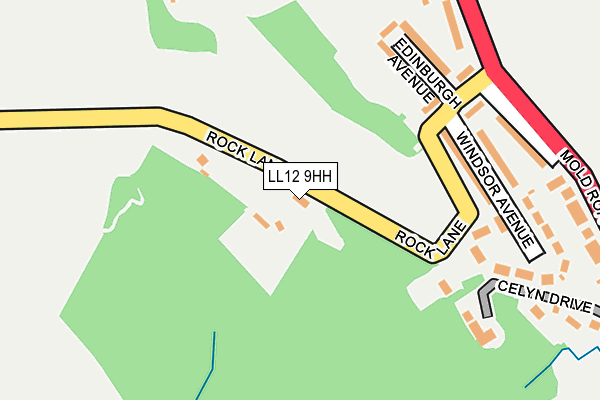 LL12 9HH map - OS OpenMap – Local (Ordnance Survey)