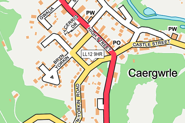 LL12 9HR map - OS OpenMap – Local (Ordnance Survey)