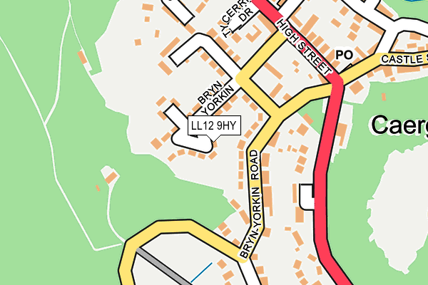 LL12 9HY map - OS OpenMap – Local (Ordnance Survey)