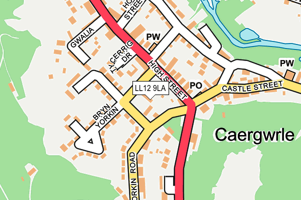 LL12 9LA map - OS OpenMap – Local (Ordnance Survey)