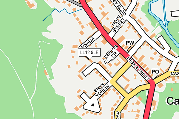 LL12 9LE map - OS OpenMap – Local (Ordnance Survey)