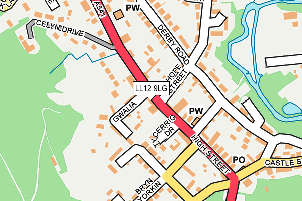 LL12 9LG map - OS OpenMap – Local (Ordnance Survey)