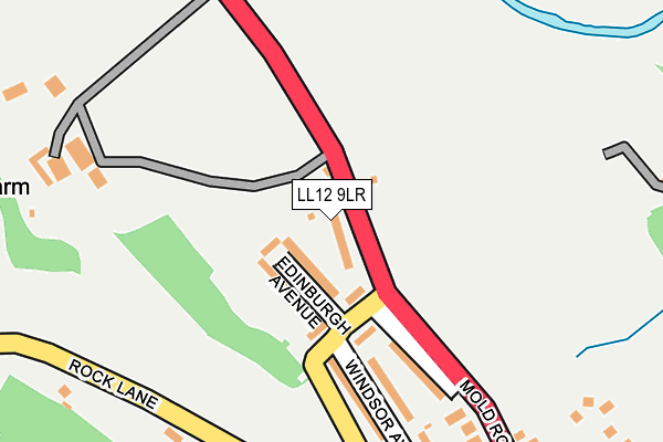 LL12 9LR map - OS OpenMap – Local (Ordnance Survey)