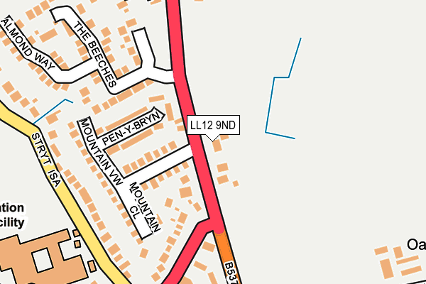 LL12 9ND map - OS OpenMap – Local (Ordnance Survey)