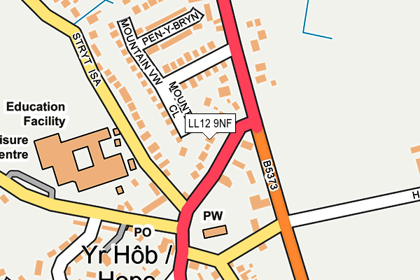 LL12 9NF map - OS OpenMap – Local (Ordnance Survey)