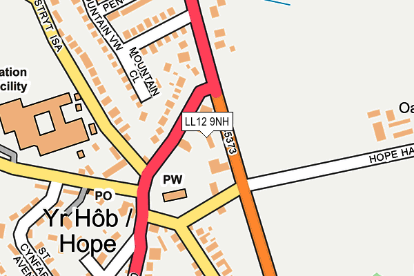 LL12 9NH map - OS OpenMap – Local (Ordnance Survey)