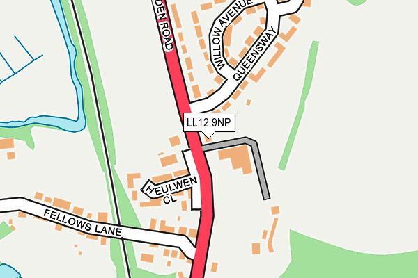 LL12 9NP map - OS OpenMap – Local (Ordnance Survey)